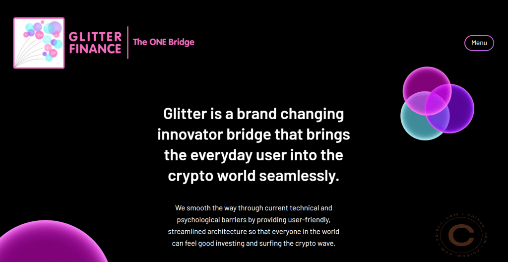 Glitter Finance is a cross-chain bridge connecting multiple L1 ecosystems including Algorand, Terra, Polygon, and Cudos. 