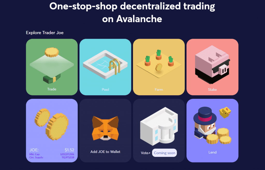 Trader Joe xyz – One-stop-shop decentralized trading on Avalanche.