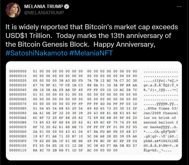 Melania Trump Embraces Bitcoin Despite Her Husband's Skepticism.