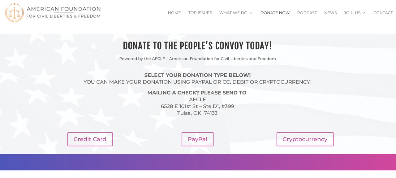 accepting cryptocurrency donations