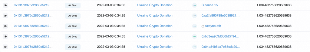 Ukraine  Airdrop crypto