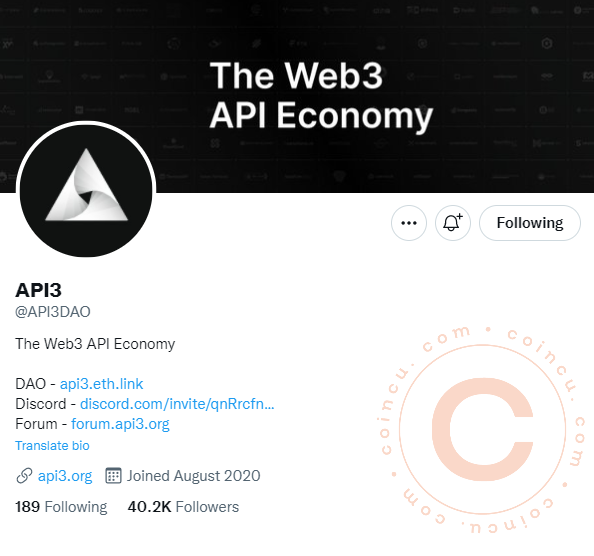 Twitter von API3