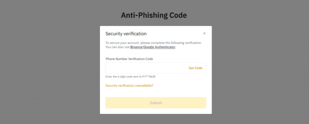 anti-phishing code