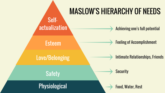 Maslow's hierarchy of needs. 