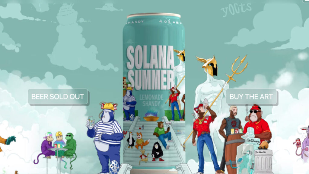 BarrelDAO Is Tied To NFT Solana Summer Shandy beer