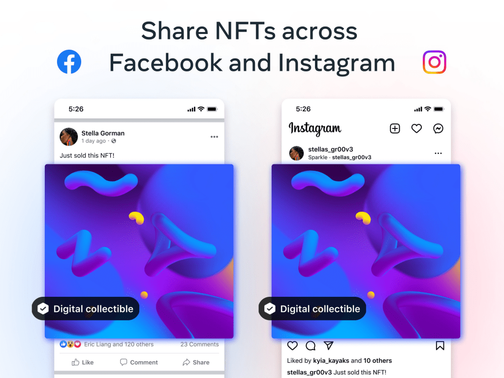 Facebook And Instagram Allow Users To Share NFTs From Digital Wallets