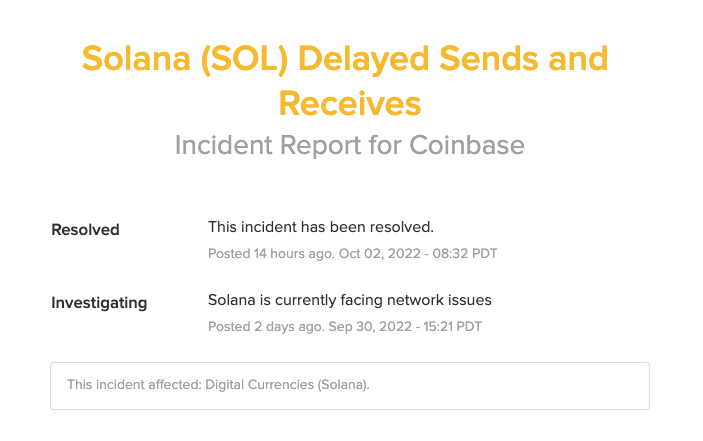 Coinbase Says System Error Has Been Fixed