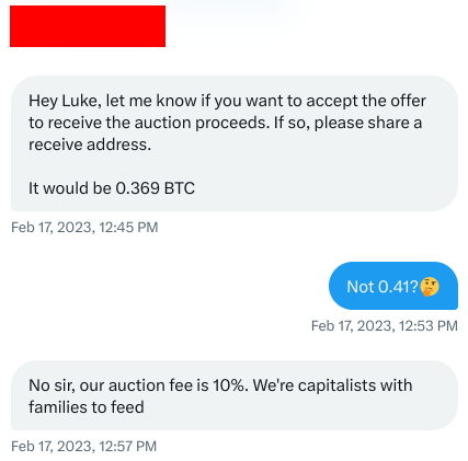 Bitcoin Core Developer Stopping NFT Auction For 0.41 BTC Using His Code