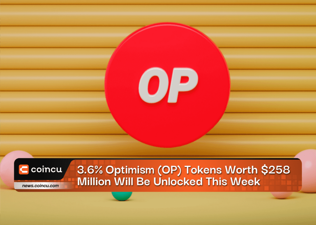 3.6% Optimism (OP) Tokens Worth $258 Million Will Be Unlocked This Week