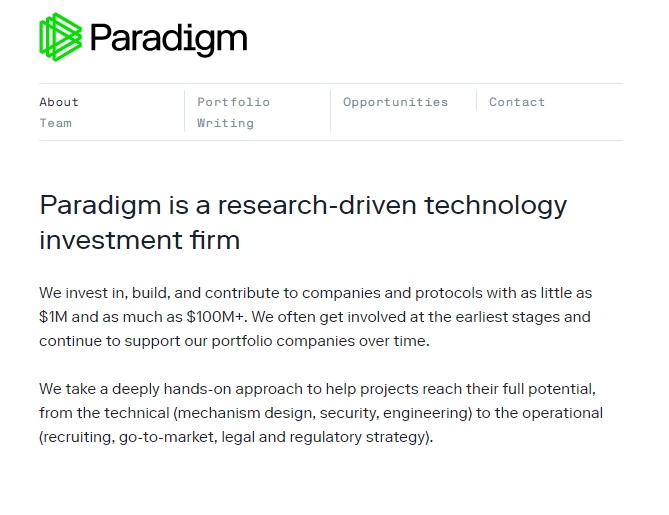 Crypto VC Paradigm Expands Investment Scope Past Crypto