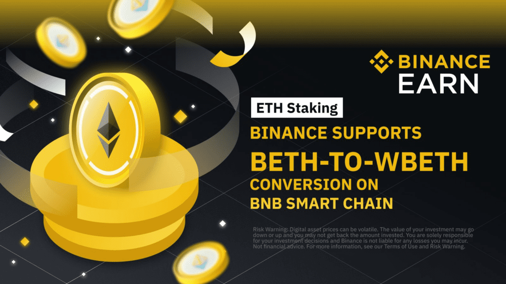 Binance Introduces BETH-To-WBETH Conversions On BNB Smart Chain