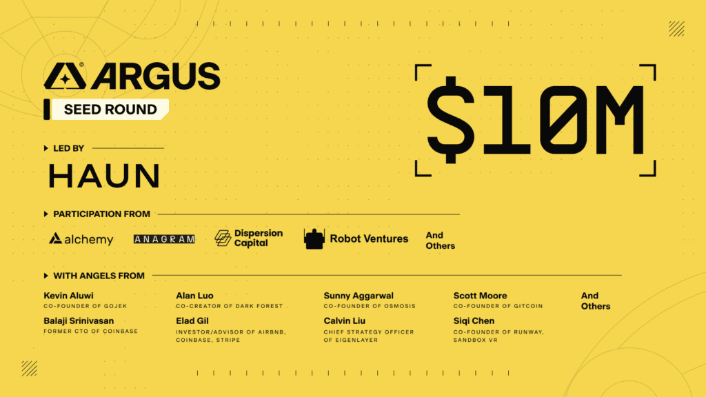 Argus Labs Raises $10 Million In Seed Round Led By Haun Ventures